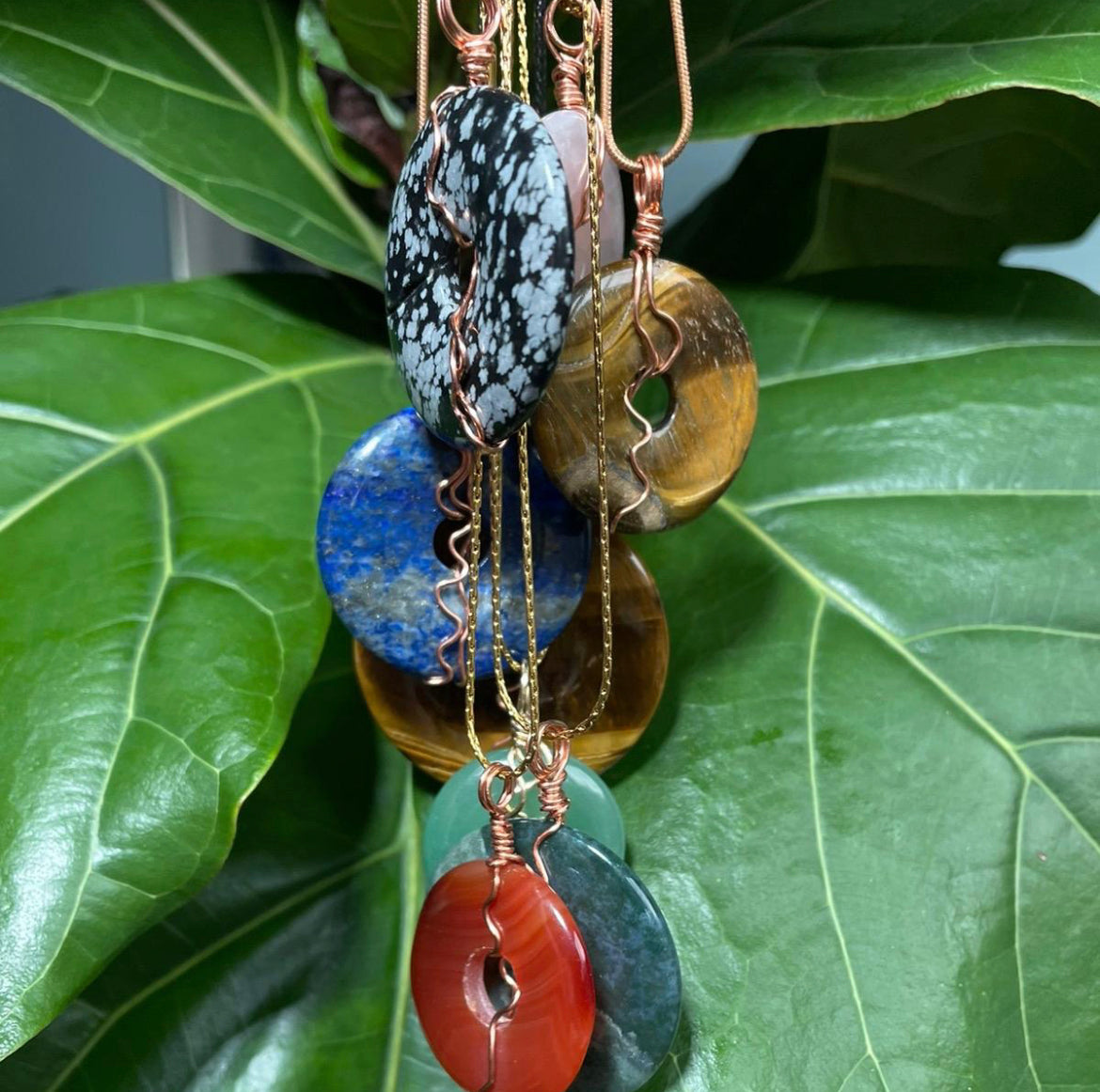 Donut Necklace Wire Wrapped – Lutoe Everything Aki