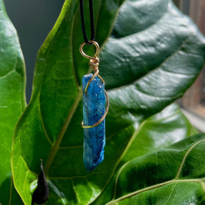Kyanite Necklace Wire-Wrapped